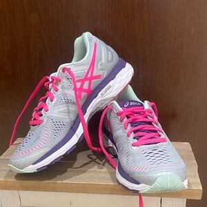 ASICS Women's Athletic Shoes - Gray and Pink